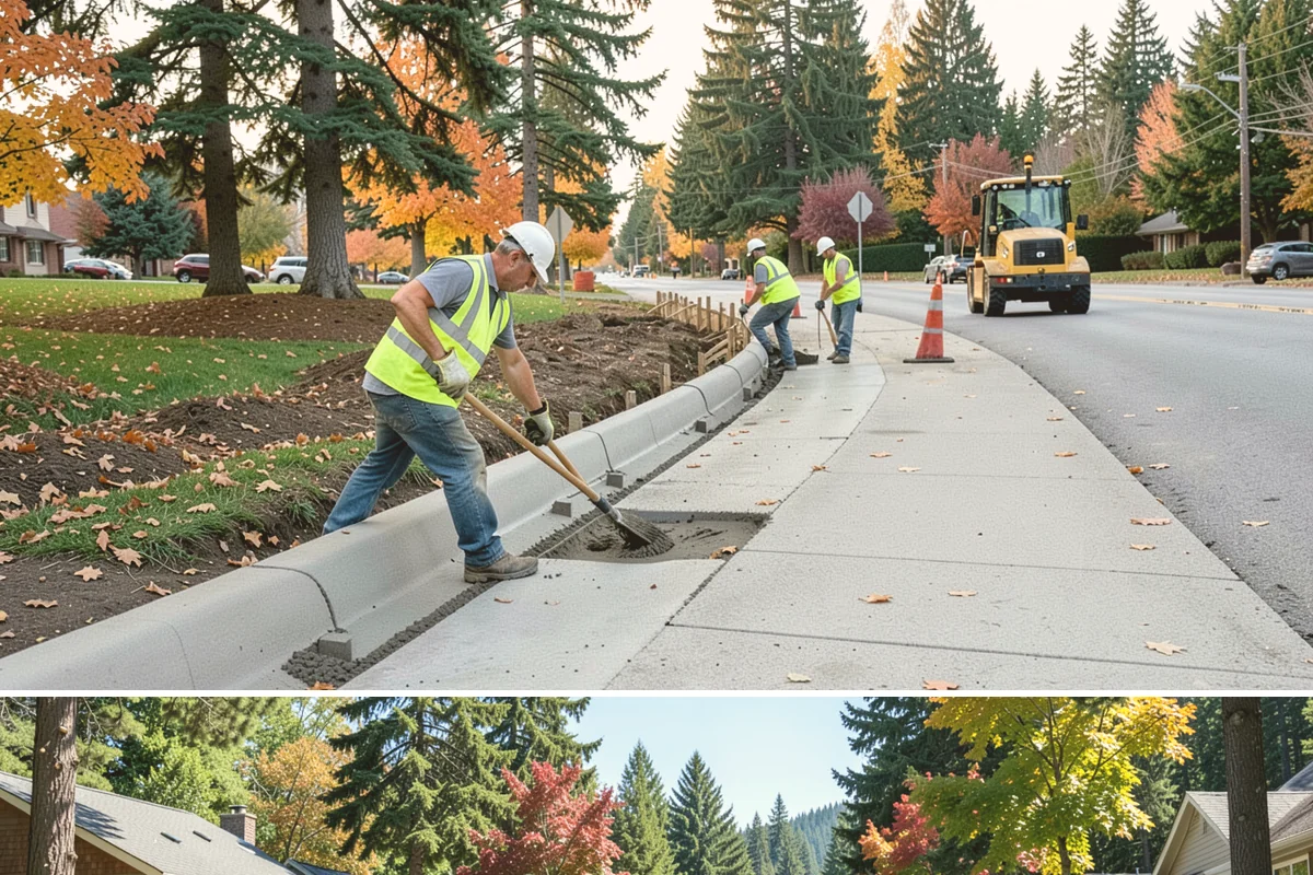 Holiday Lighting Installation in Orting, Pierce County, WA - Installations run from early November so displays are lit for the day-after-Thanksgiving season opening.