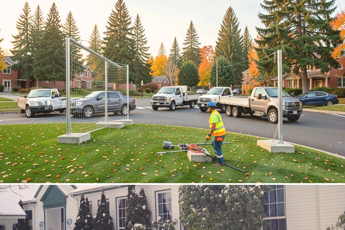 Holiday Lighting Installation in Pacific, King County, WA - Installations run from early November so displays are lit for the day-after-Thanksgiving season opening.