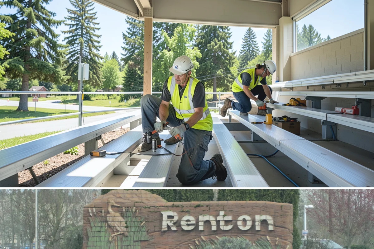Holiday Lighting Installation in Renton, King County, WA - Installations run from early November so displays are lit for the day-after-Thanksgiving season opening.