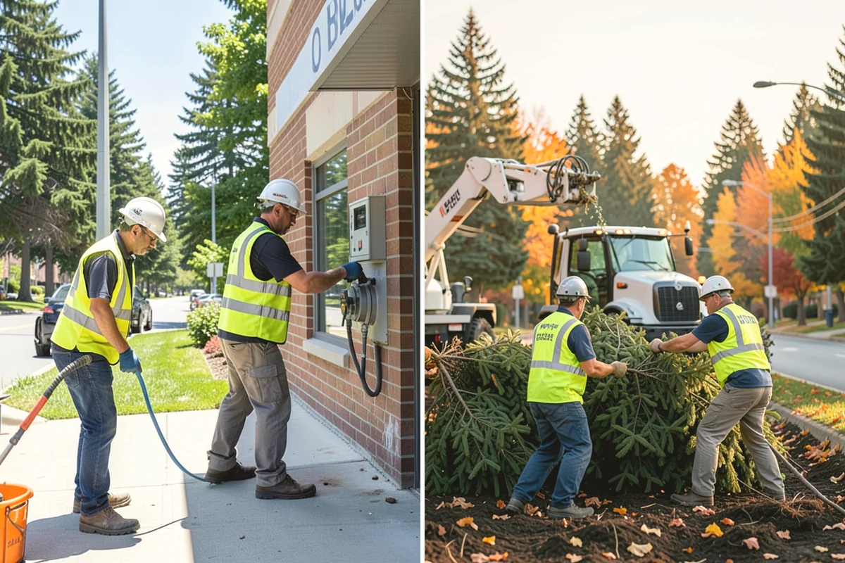 Holiday Lighting Installation in Ruston, Pierce County, WA - Plan the display layout and power requirements with city staff