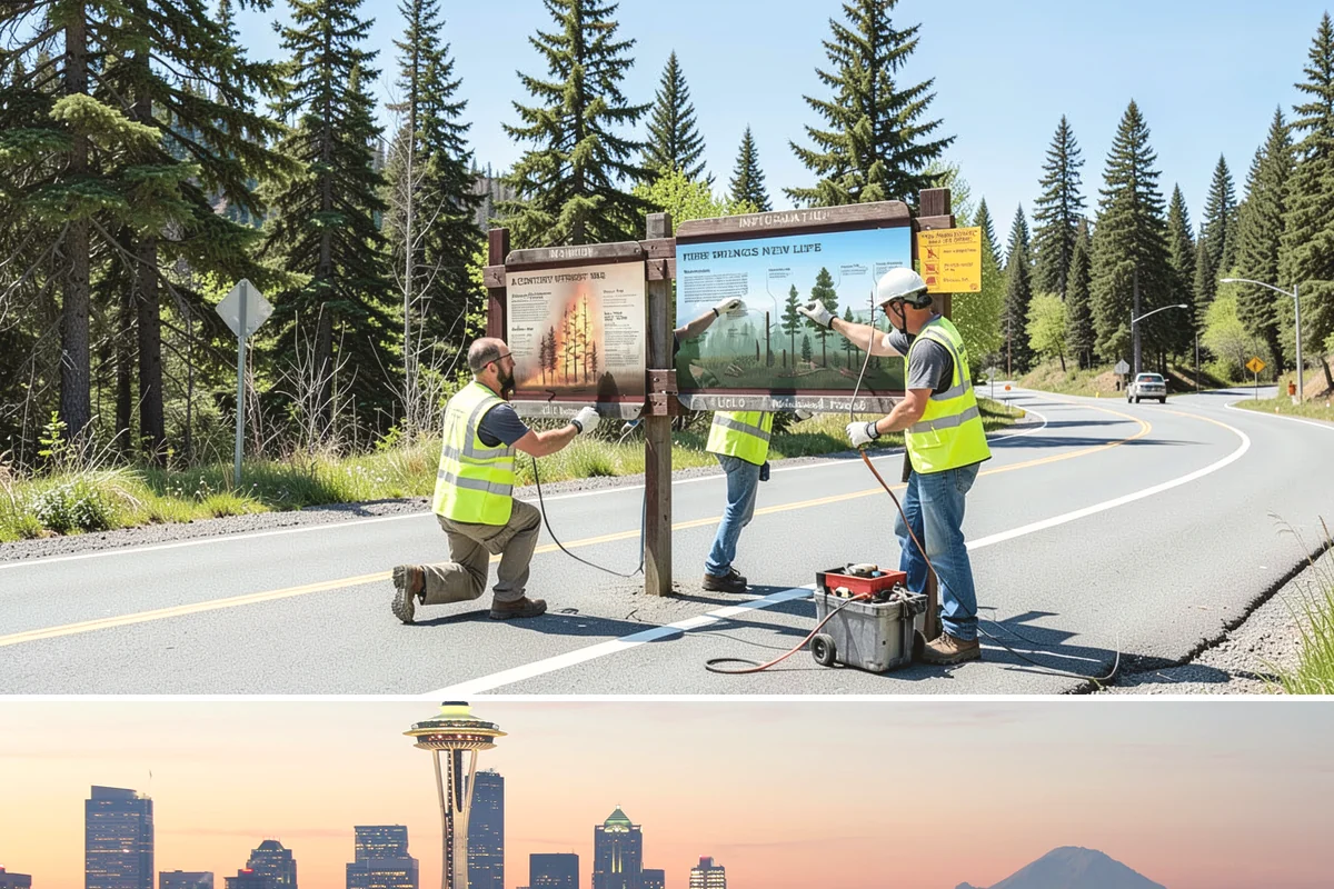 Holiday Lighting Installation in Seattle, King County, WA - Installations run from early November so displays are lit for the day-after-Thanksgiving season opening.