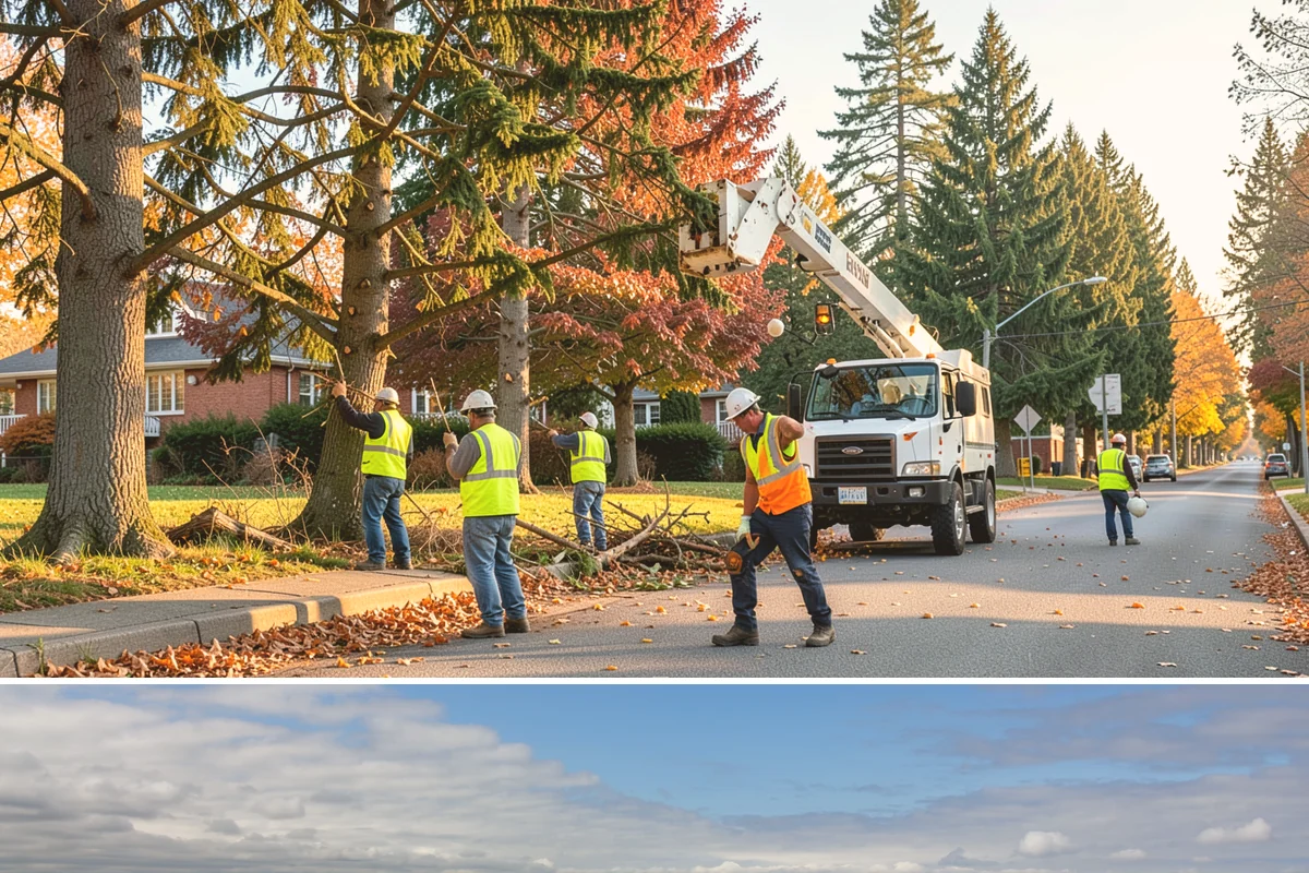 Holiday Lighting Installation in University Place, Pierce County, WA - Installations run from early November so displays are lit for the day-after-Thanksgiving season opening.
