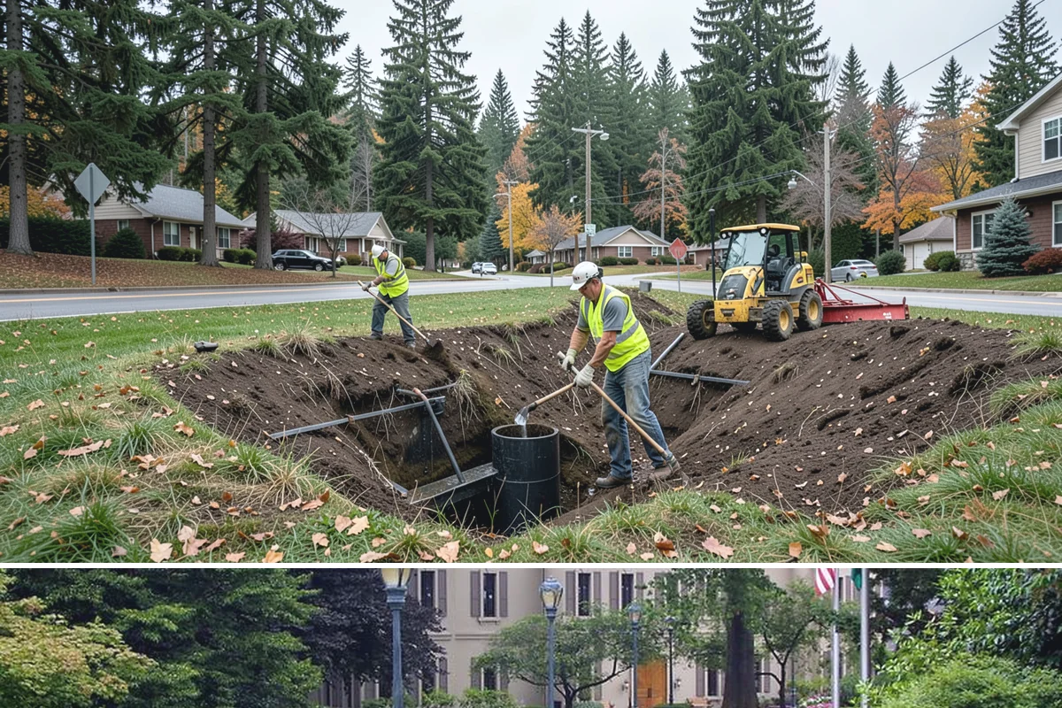 Holiday Lighting Installation in Woodinville, King County, WA - Installations run from early November so displays are lit for the day-after-Thanksgiving season opening.