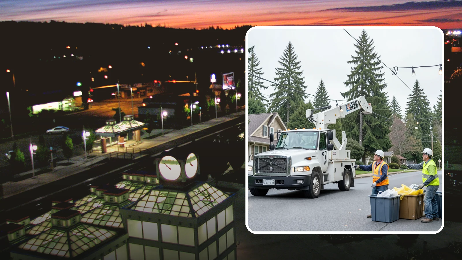 Holiday Lighting Removal in Auburn, King County, WA - Safe takedown and storage of municipal holiday lighting displays across Western Washington.