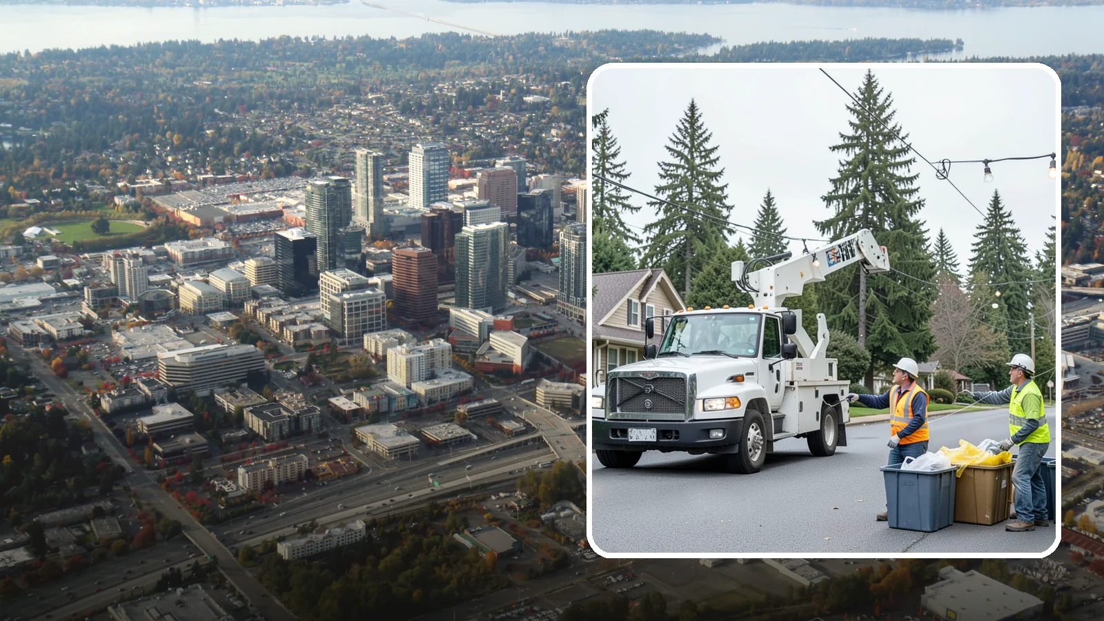 Holiday Lighting Removal in Bellevue, King County, WA - Safe takedown and storage of municipal holiday lighting displays across Western Washington.