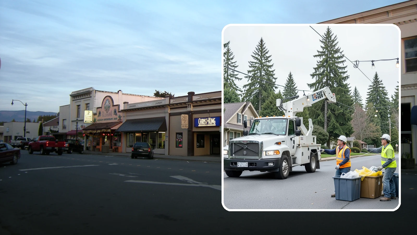 Holiday Lighting Removal in Burlington, Skagit County, WA - Safe takedown and storage of municipal holiday lighting displays across Western Washington.