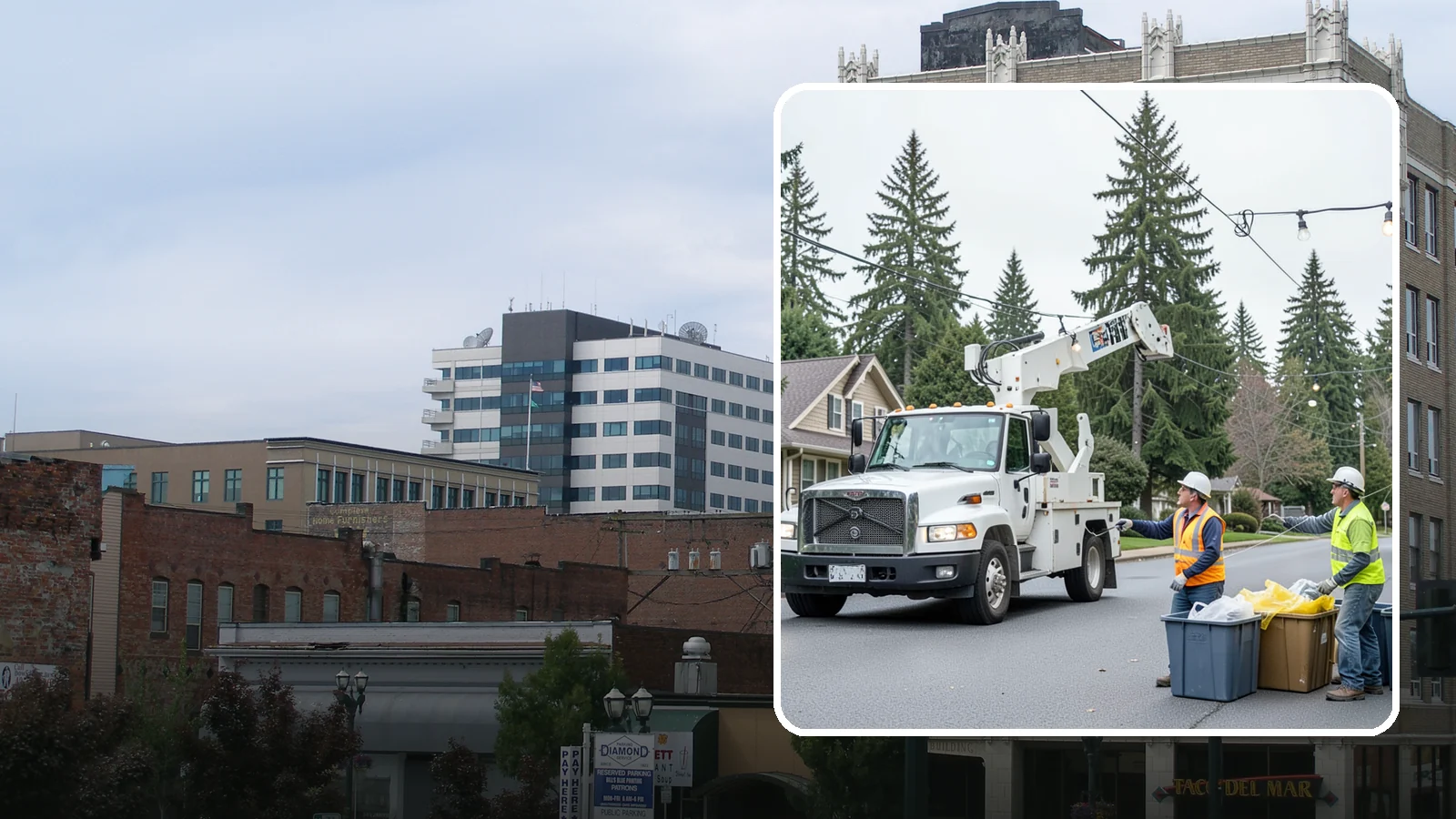 Holiday Lighting Removal in Everett, Snohomish County, WA - Safe takedown and storage of municipal holiday lighting displays across Western Washington.
