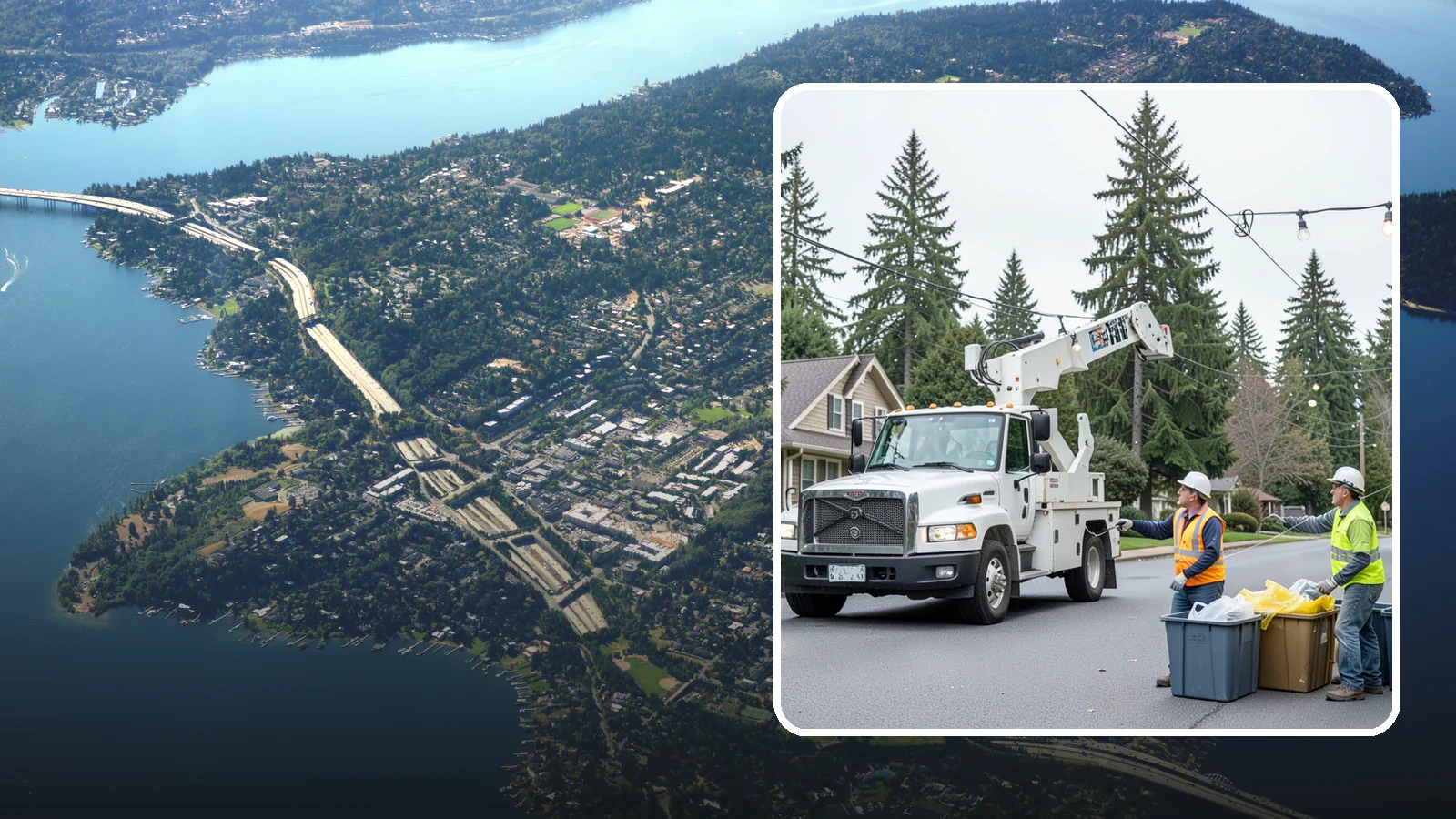 Holiday Lighting Removal in Mercer Island, King County, WA - Safe takedown and storage of municipal holiday lighting displays across Western Washington.