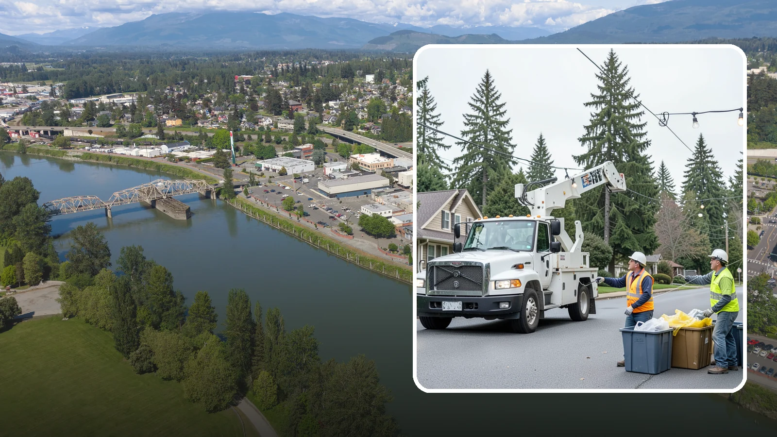 Holiday Lighting Removal in Mount Vernon, Skagit County, WA - Safe takedown and storage of municipal holiday lighting displays across Western Washington.