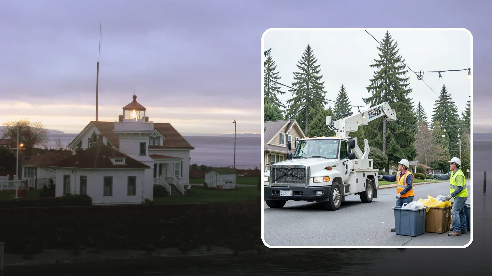 Holiday Lighting Removal in Mukilteo, Snohomish County, WA - Safe takedown and storage of municipal holiday lighting displays across Western Washington.