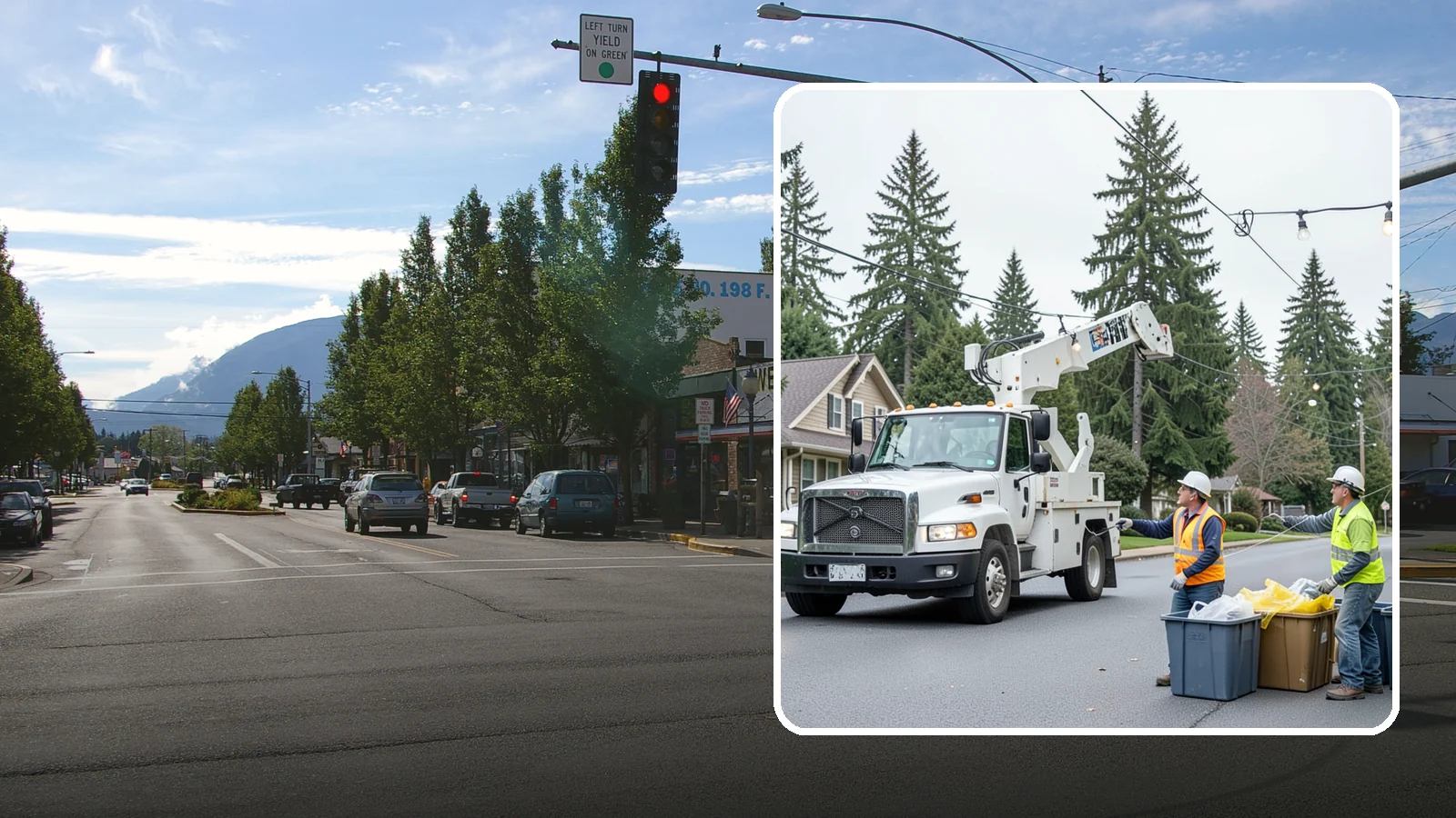 Holiday Lighting Removal in North Bend, King County, WA - Safe takedown and storage of municipal holiday lighting displays across Western Washington.