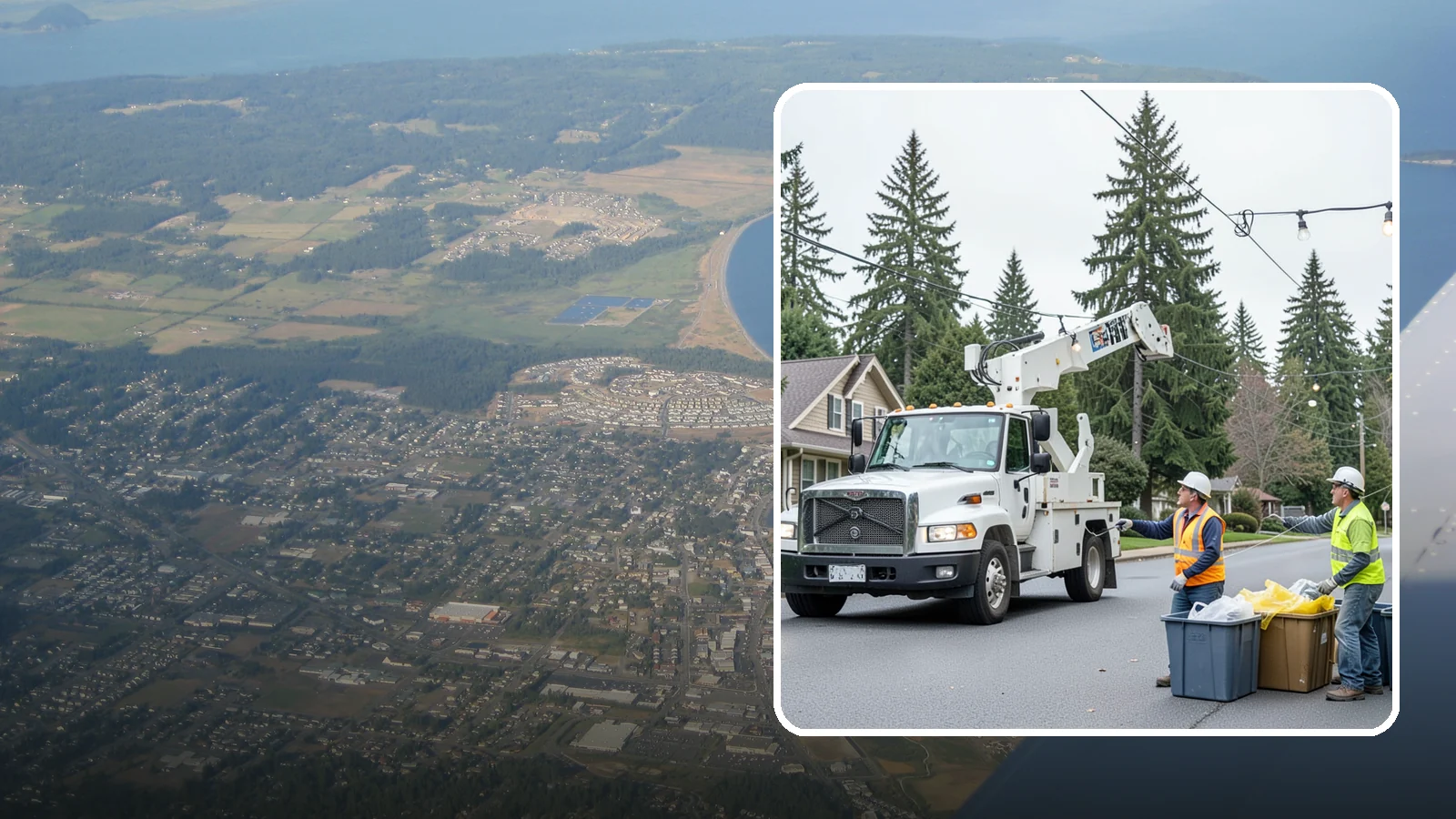 Holiday Lighting Removal in Oak Harbor, Island County, WA - Safe takedown and storage of municipal holiday lighting displays across Western Washington.