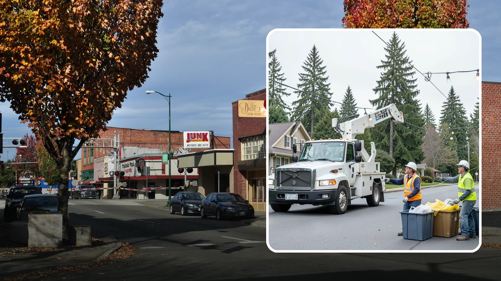 Holiday Lighting Removal in Puyallup, Pierce County, WA - Safe takedown and storage of municipal holiday lighting displays across Western Washington.