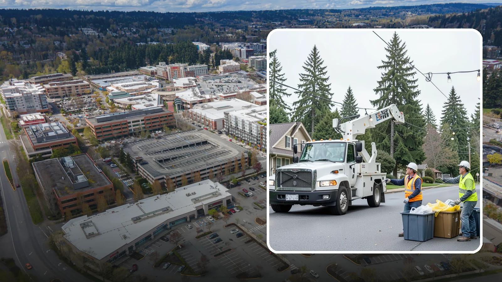 Holiday Lighting Removal in Redmond, King County, WA - Safe takedown and storage of municipal holiday lighting displays across Western Washington.