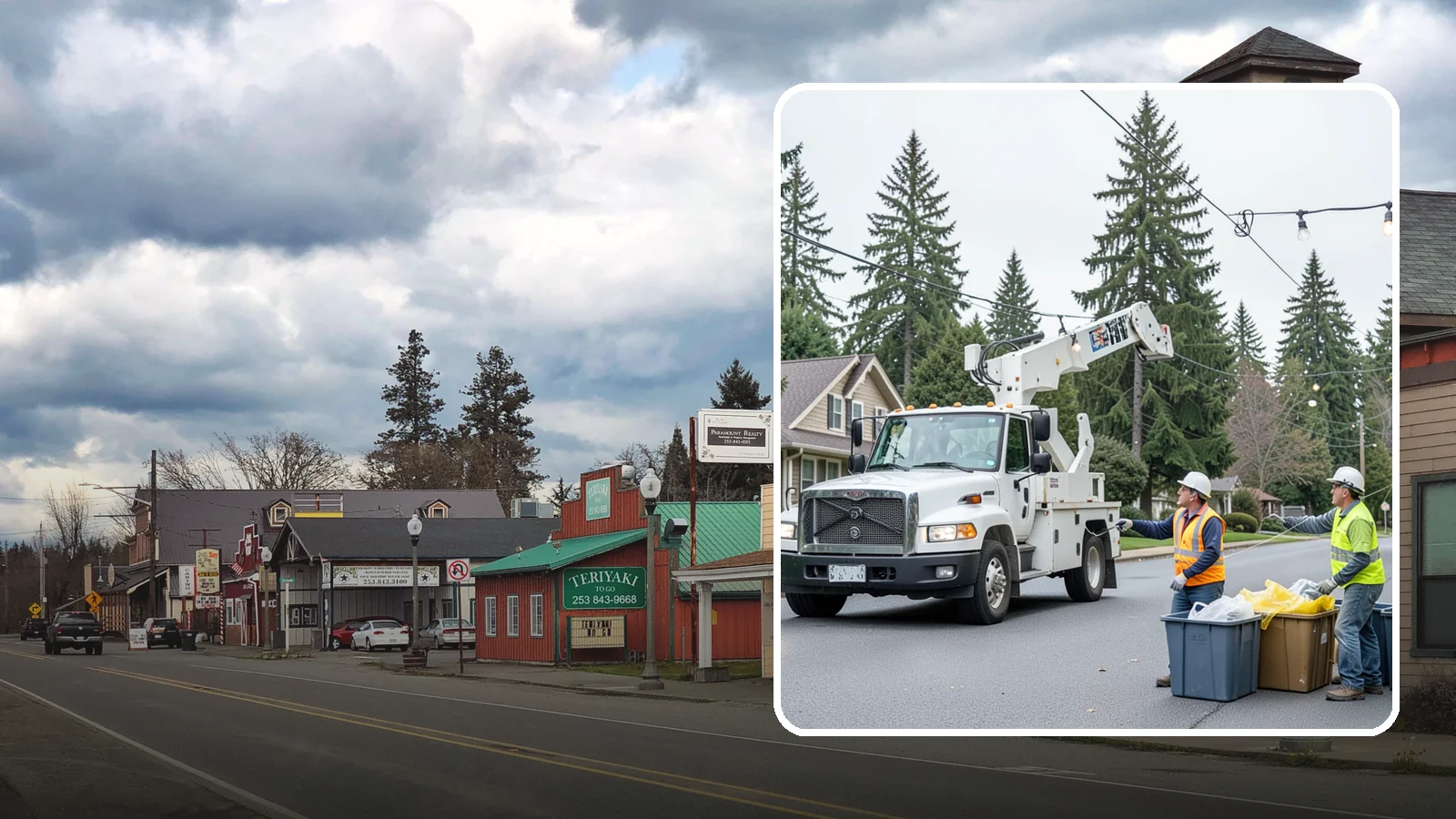 Holiday Lighting Removal in Roy, Pierce County, WA - Safe takedown and storage of municipal holiday lighting displays across Western Washington.