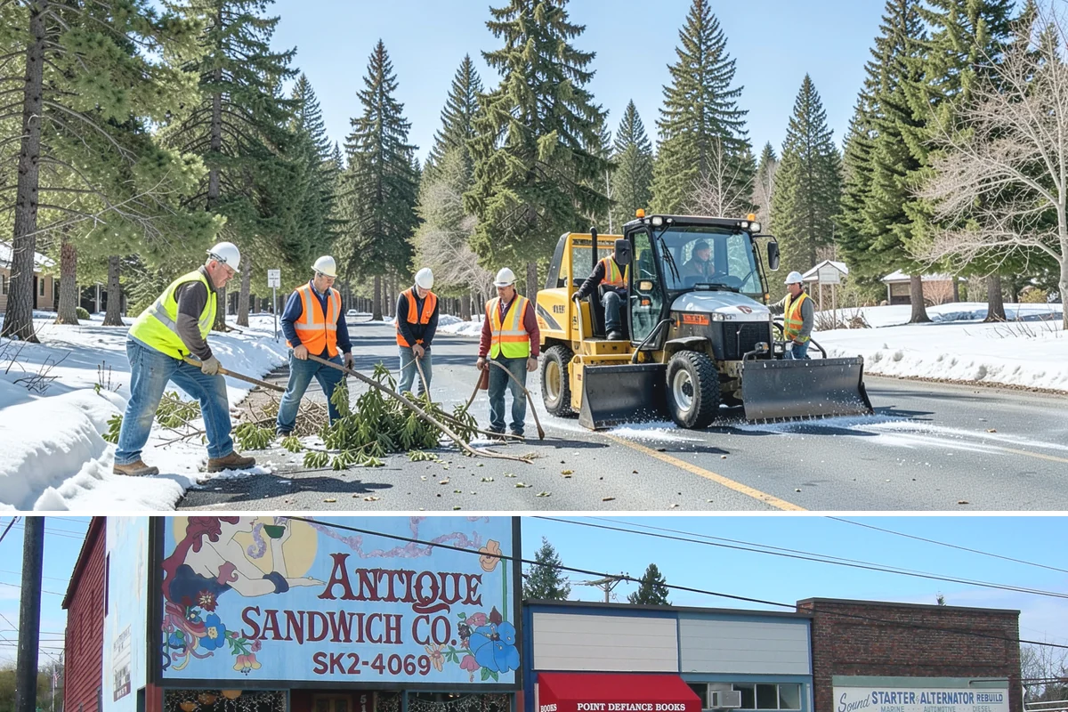 Holiday Lighting Removal in Ruston, Pierce County, WA - Removal is typically scheduled in January once the holiday season concludes.