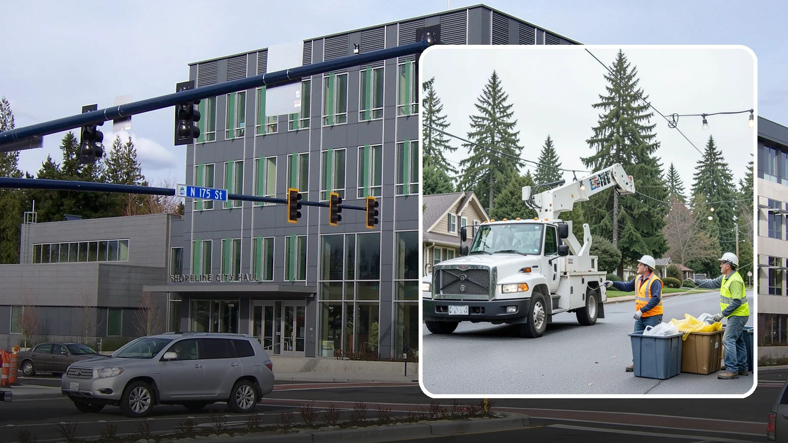 Holiday Lighting Removal in Shoreline, King County, WA - Safe takedown and storage of municipal holiday lighting displays across Western Washington.