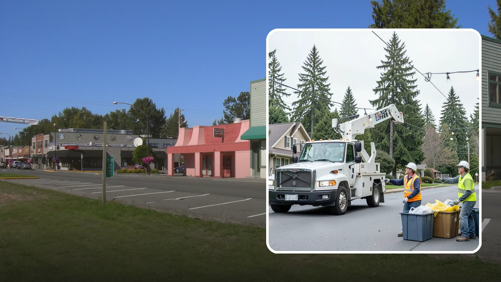 Holiday Lighting Removal in Snoqualmie, King County, WA - Safe takedown and storage of municipal holiday lighting displays across Western Washington.