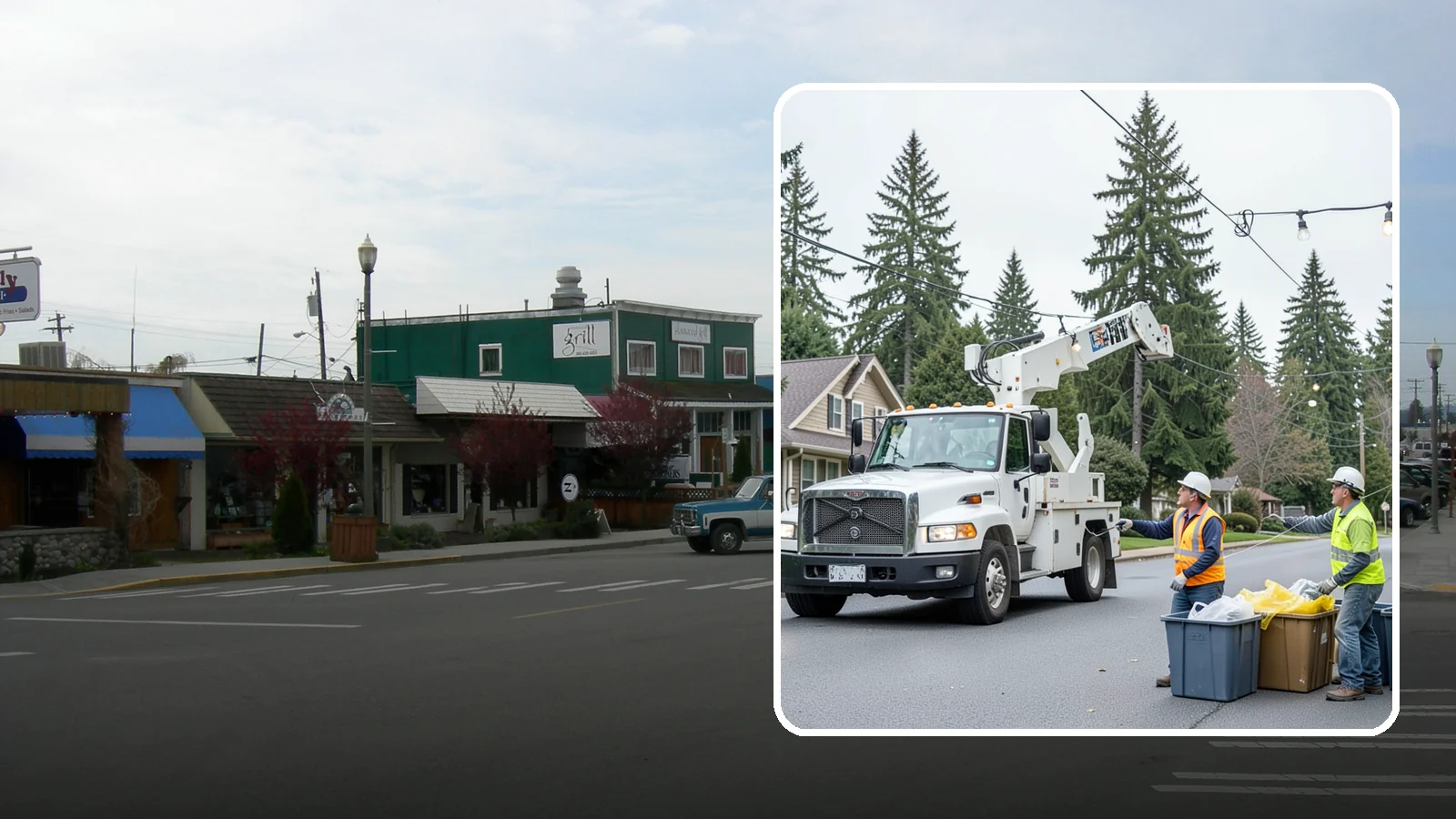Holiday Lighting Removal in Stanwood, Snohomish County, WA - Safe takedown and storage of municipal holiday lighting displays across Western Washington.