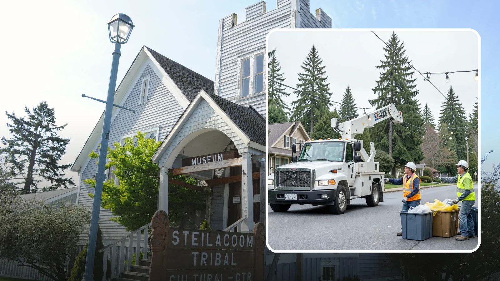 Holiday Lighting Removal in Steilacoom, Pierce County, WA - Safe takedown and storage of municipal holiday lighting displays across Western Washington.