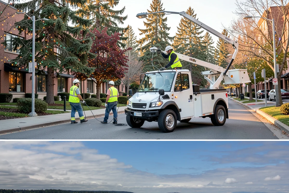 Holiday Lighting Removal in University Place, Pierce County, WA - Removal is typically scheduled in January once the holiday season concludes.