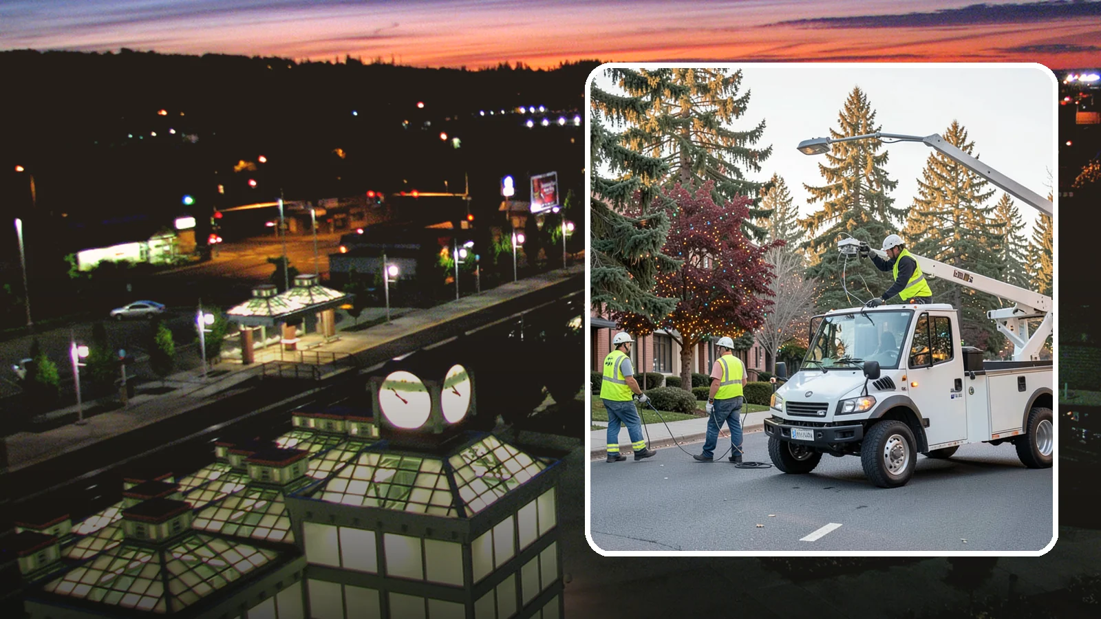 Holiday Lighting in Auburn, King County, WA - Seasonal installation, maintenance, and removal of civic holiday lighting for downtowns and public spaces.