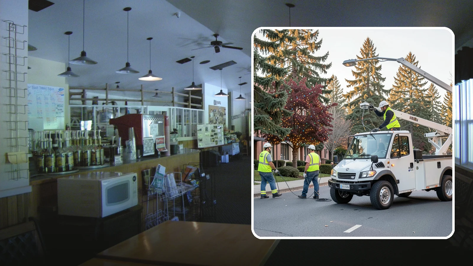 Holiday Lighting in Black Diamond, King County, WA - Seasonal installation, maintenance, and removal of civic holiday lighting for downtowns and public spaces.
