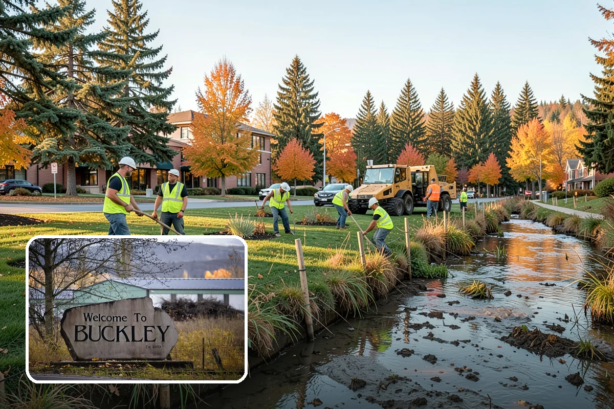 Holiday Lighting in Buckley, Pierce County, WA - Creates welcoming, festive public spaces during winter