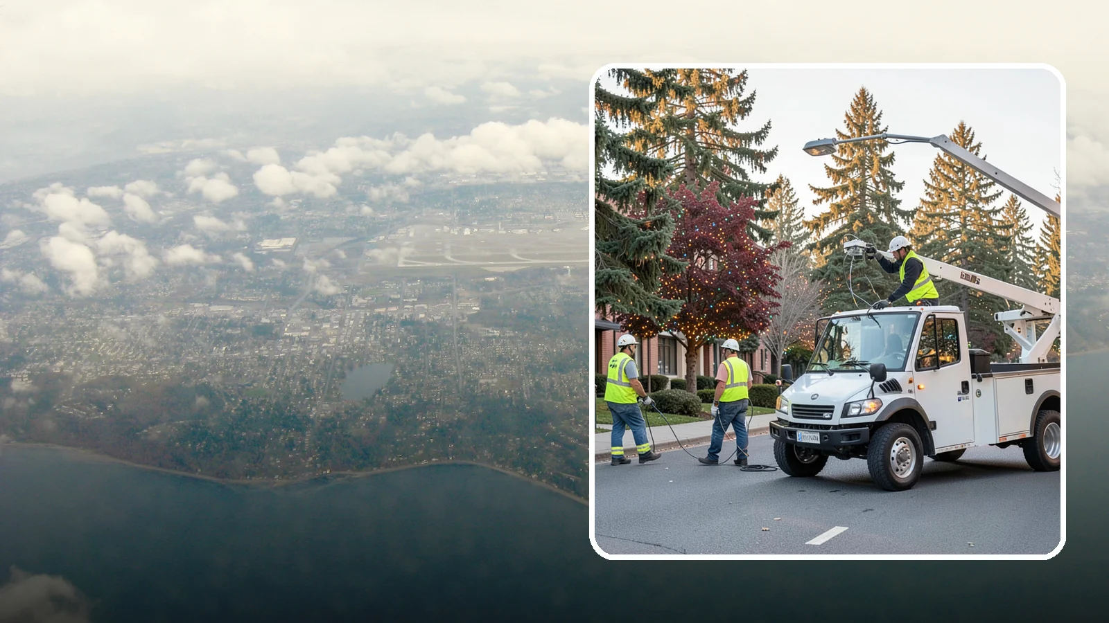 Holiday Lighting in Burien, King County, WA - Seasonal installation, maintenance, and removal of civic holiday lighting for downtowns and public spaces.