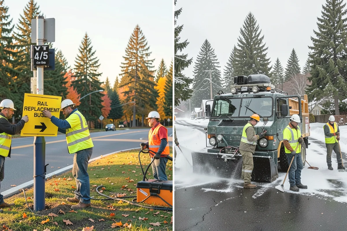 Holiday Lighting in Burlington, Skagit County, WA - Plan display layout, power sources, and attachment points
