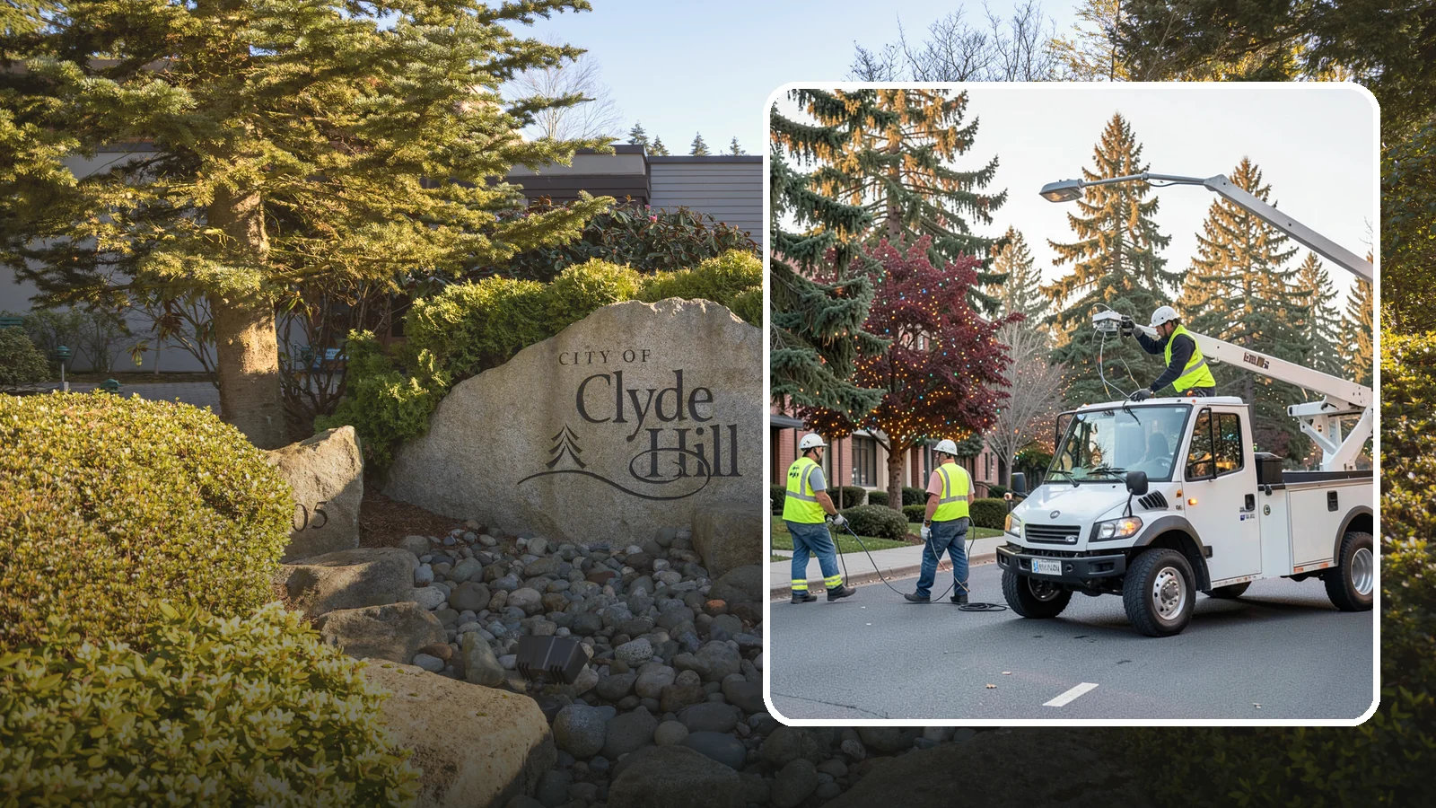 Holiday Lighting in Clyde Hill, King County, WA - Seasonal installation, maintenance, and removal of civic holiday lighting for downtowns and public spaces.