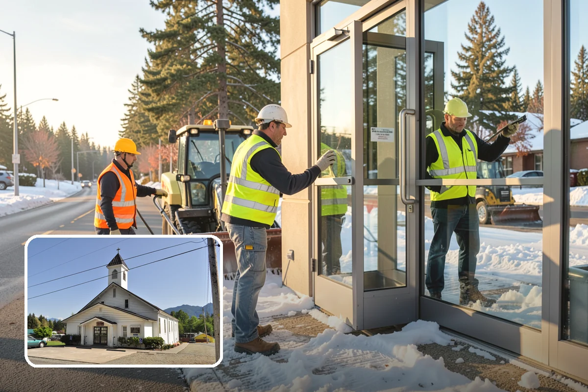 Holiday Lighting in Concrete, Skagit County, WA - Creates welcoming, festive public spaces during winter