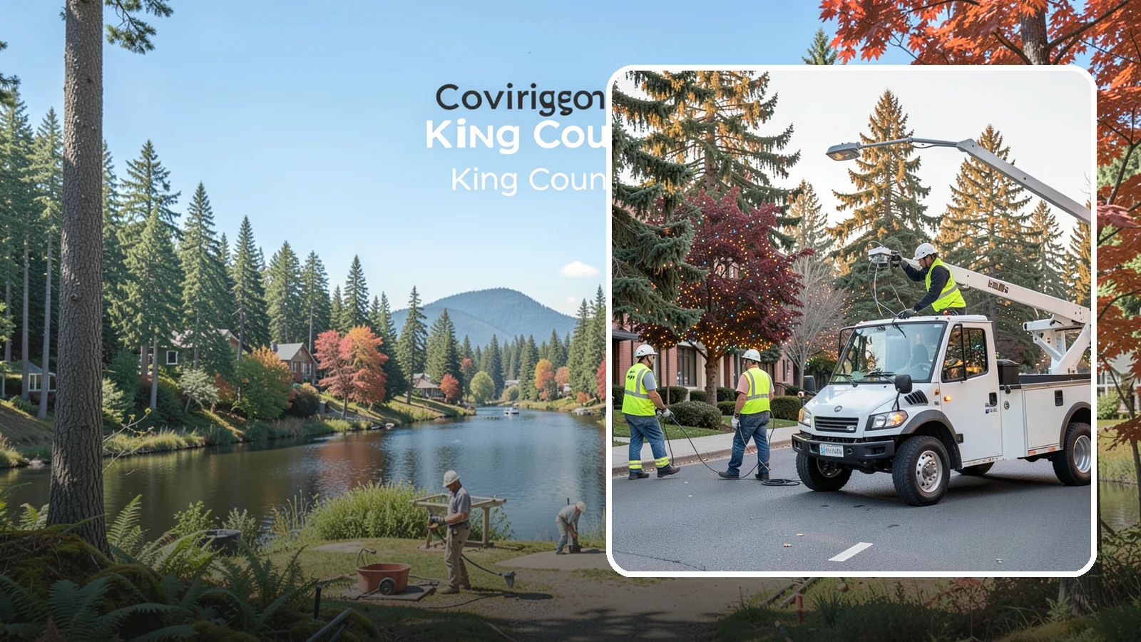 Holiday Lighting in Covington, King County, WA - Seasonal installation, maintenance, and removal of civic holiday lighting for downtowns and public spaces.
