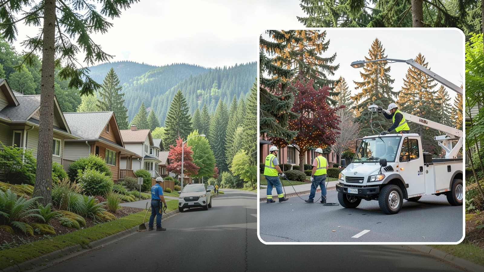 Holiday Lighting in Darrington, Snohomish County, WA - Seasonal installation, maintenance, and removal of civic holiday lighting for downtowns and public spaces.