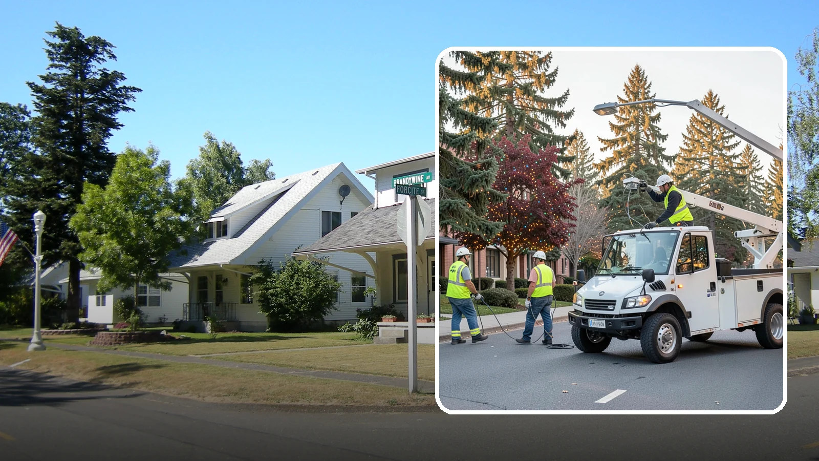 Holiday Lighting in DuPont, Pierce County, WA - Seasonal installation, maintenance, and removal of civic holiday lighting for downtowns and public spaces.