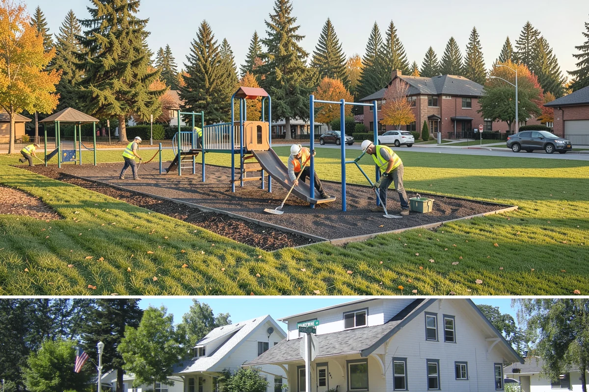Holiday Lighting in DuPont, Pierce County, WA - Installation occurs in November, maintenance runs through the holidays, and removal follows in January.