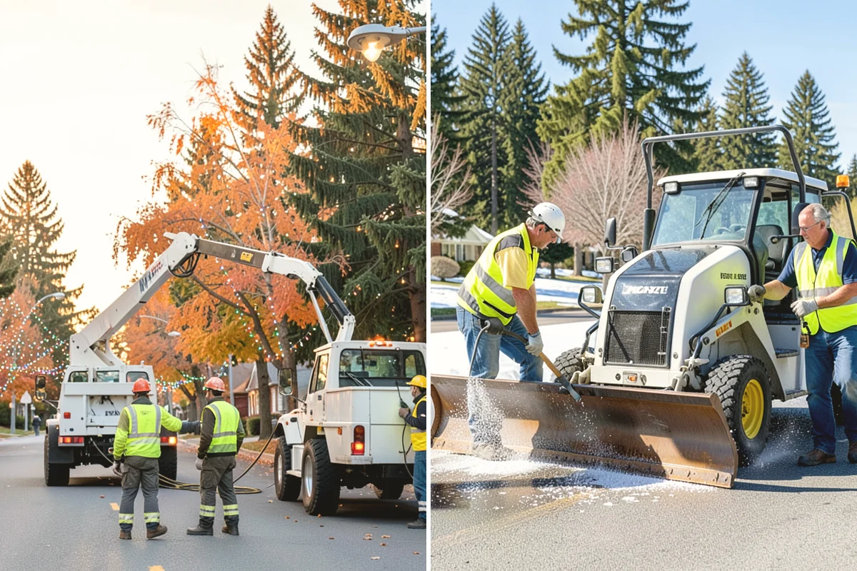 Holiday Lighting in Duvall, King County, WA - Plan display layout, power sources, and attachment points