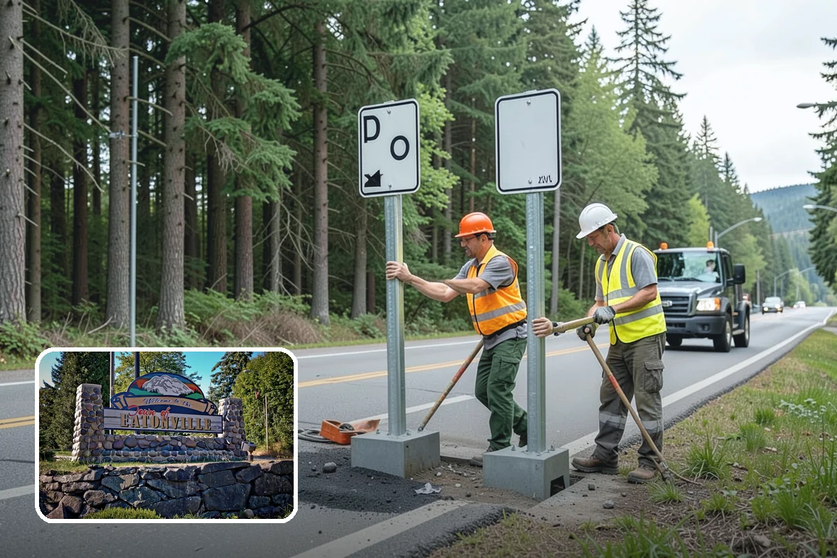 Holiday Lighting in Eatonville, Pierce County, WA - Creates welcoming, festive public spaces during winter