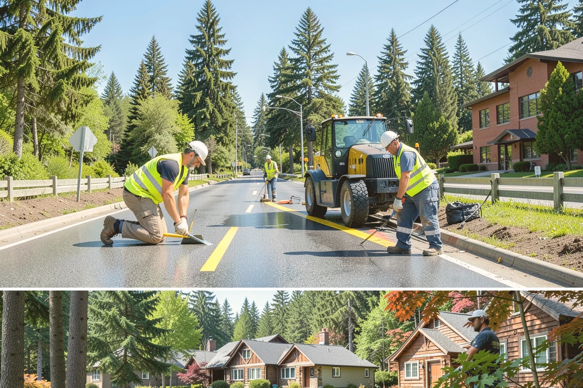 Holiday Lighting in Edgewood, Pierce County, WA - Installation occurs in November, maintenance runs through the holidays, and removal follows in January.