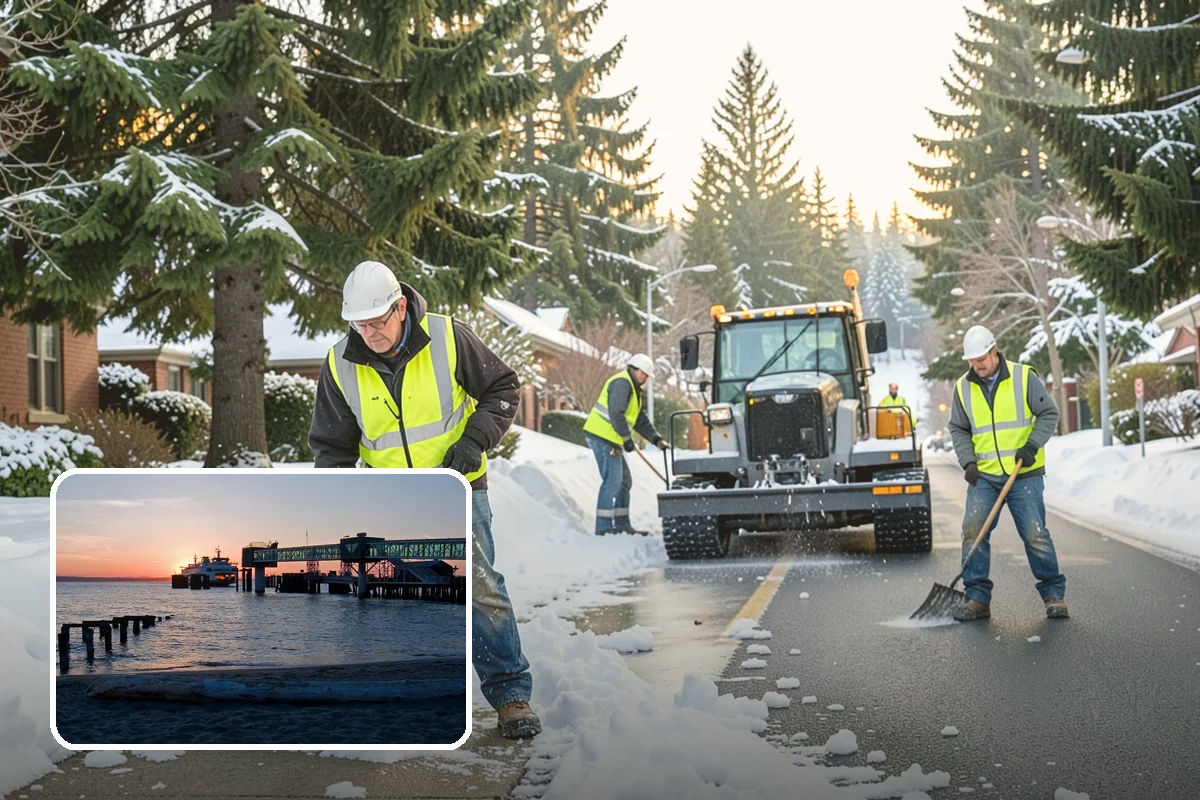 Holiday Lighting in Edmonds, Snohomish County, WA - Creates welcoming, festive public spaces during winter