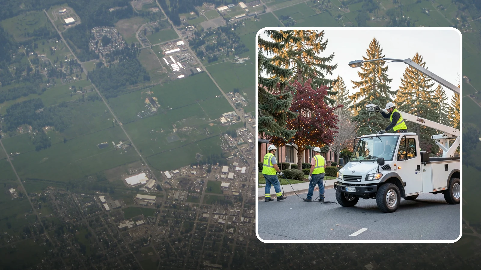 Holiday Lighting in Enumclaw, King County, WA - Seasonal installation, maintenance, and removal of civic holiday lighting for downtowns and public spaces.