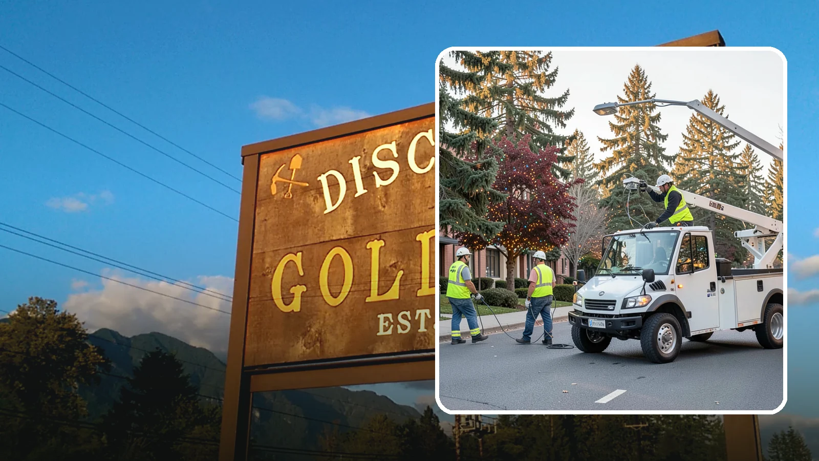 Holiday Lighting in Gold Bar, Snohomish County, WA - Seasonal installation, maintenance, and removal of civic holiday lighting for downtowns and public spaces.