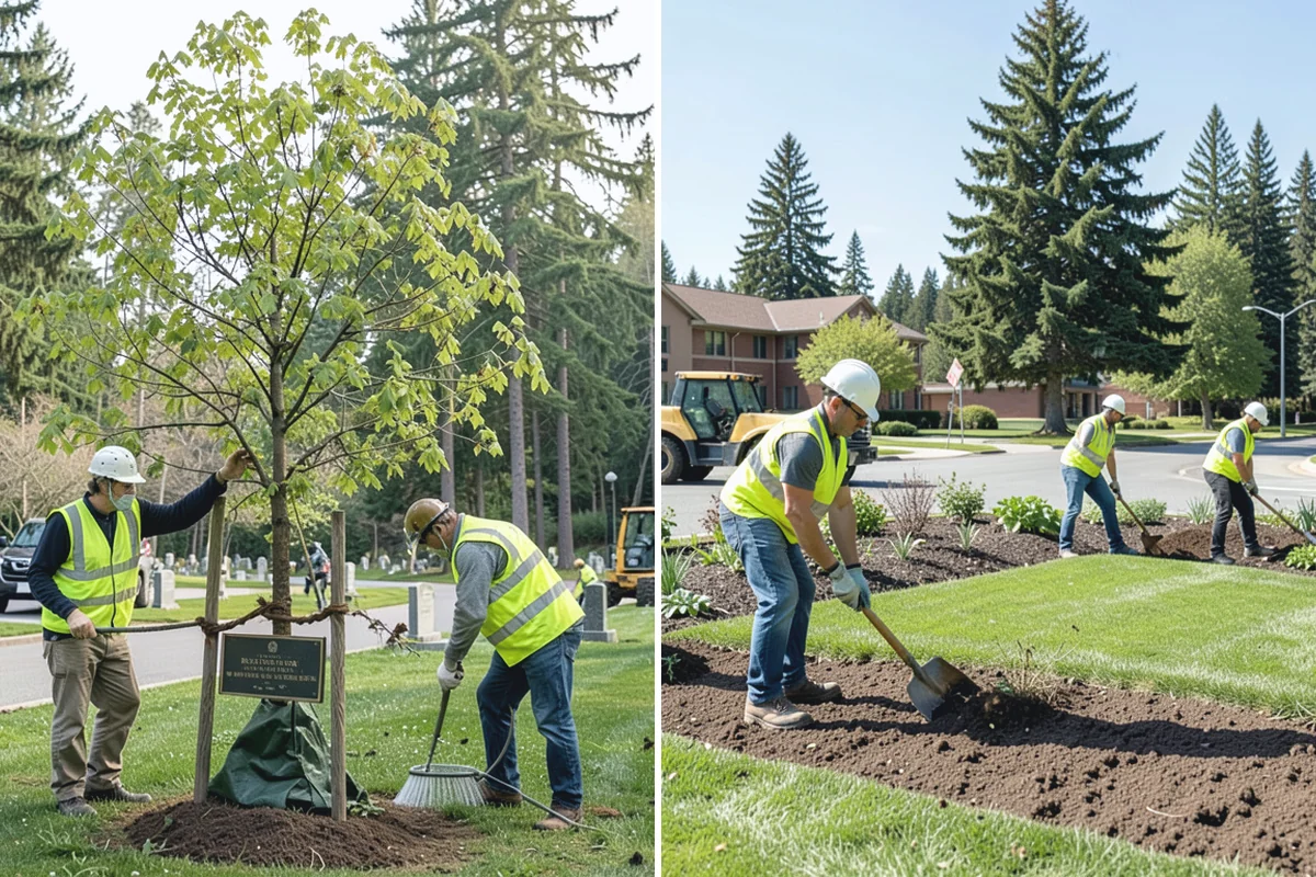 Holiday Lighting in Granite Falls, Snohomish County, WA - Plan display layout, power sources, and attachment points