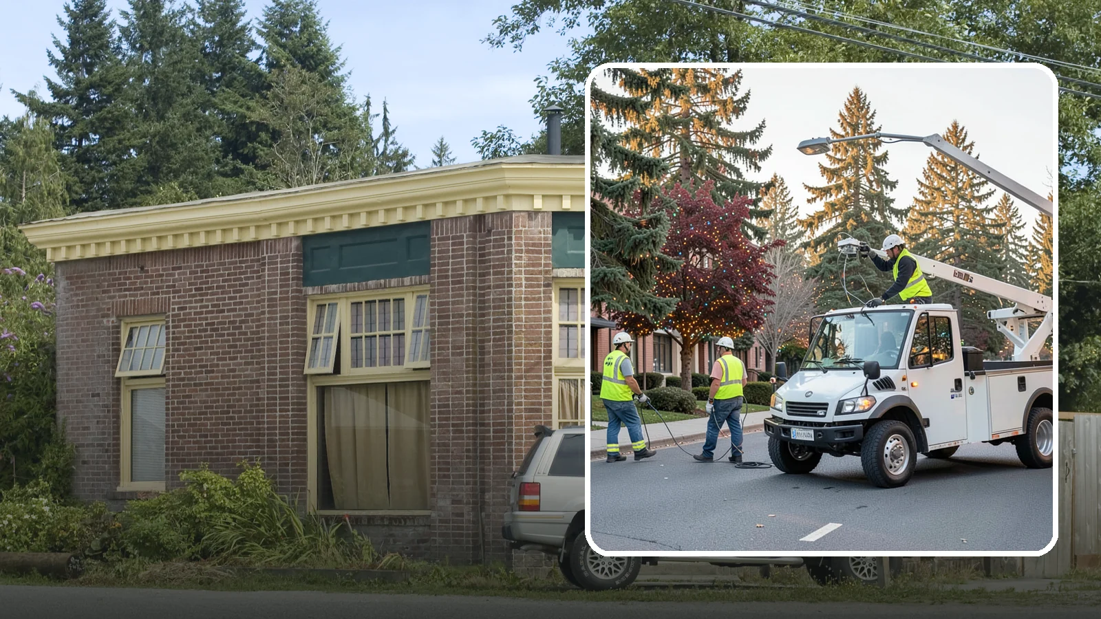 Holiday Lighting in Hamilton, Skagit County, WA - Seasonal installation, maintenance, and removal of civic holiday lighting for downtowns and public spaces.