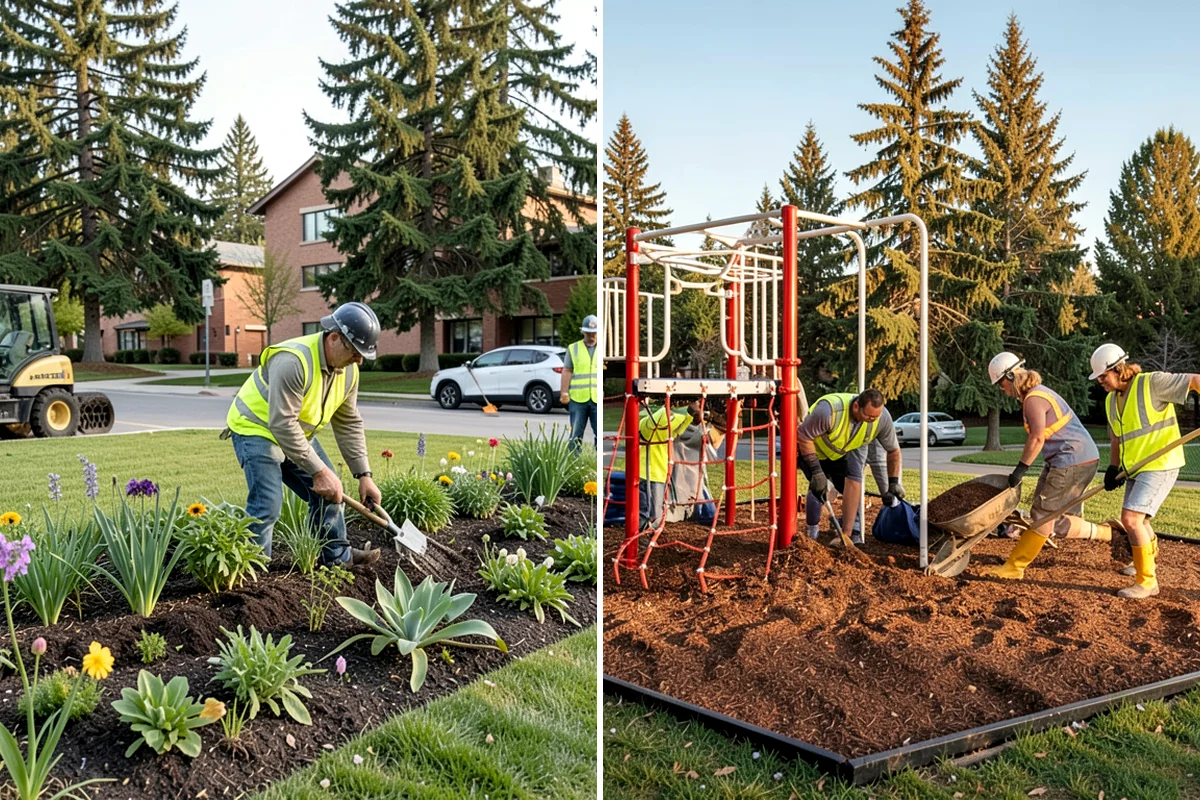 Holiday Lighting in Kenmore, King County, WA - Plan display layout, power sources, and attachment points
