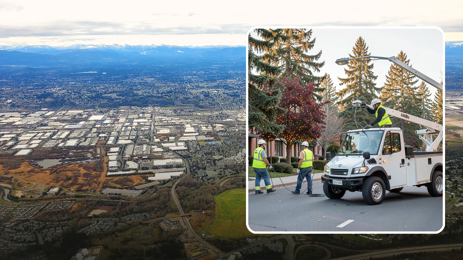 Holiday Lighting in Kent, King County, WA - Seasonal installation, maintenance, and removal of civic holiday lighting for downtowns and public spaces.