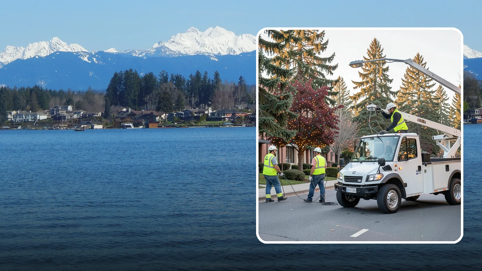 Holiday Lighting in Lake Stevens, Snohomish County, WA - Seasonal installation, maintenance, and removal of civic holiday lighting for downtowns and public spaces.