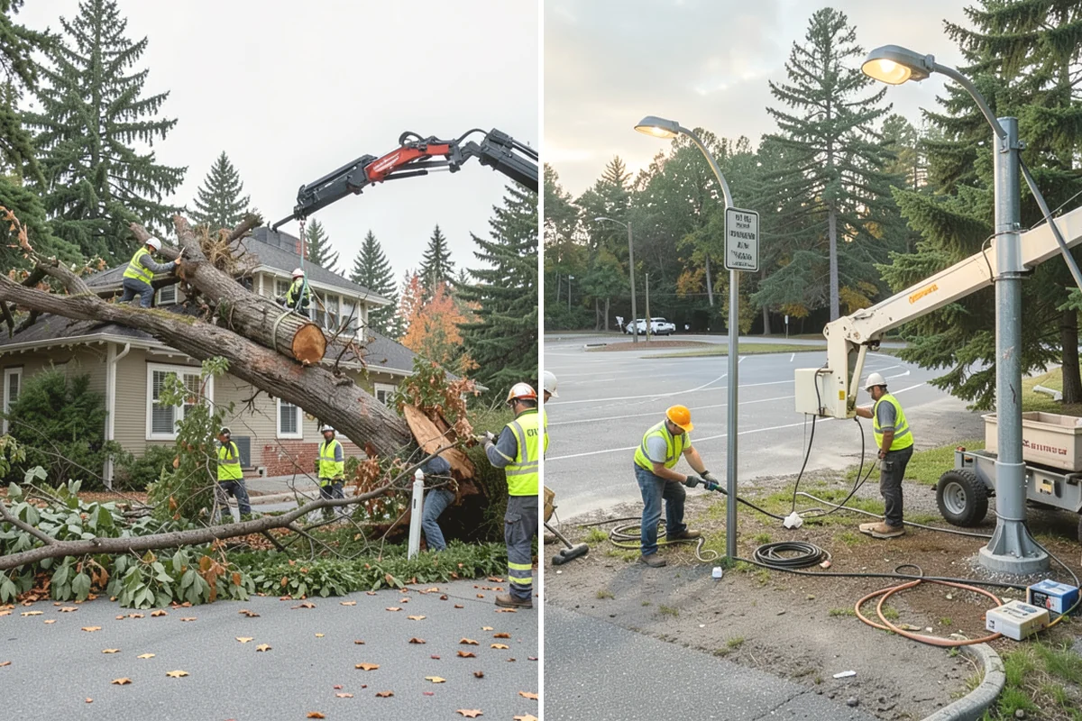 Holiday Lighting in Lake Stevens, Snohomish County, WA - Plan display layout, power sources, and attachment points
