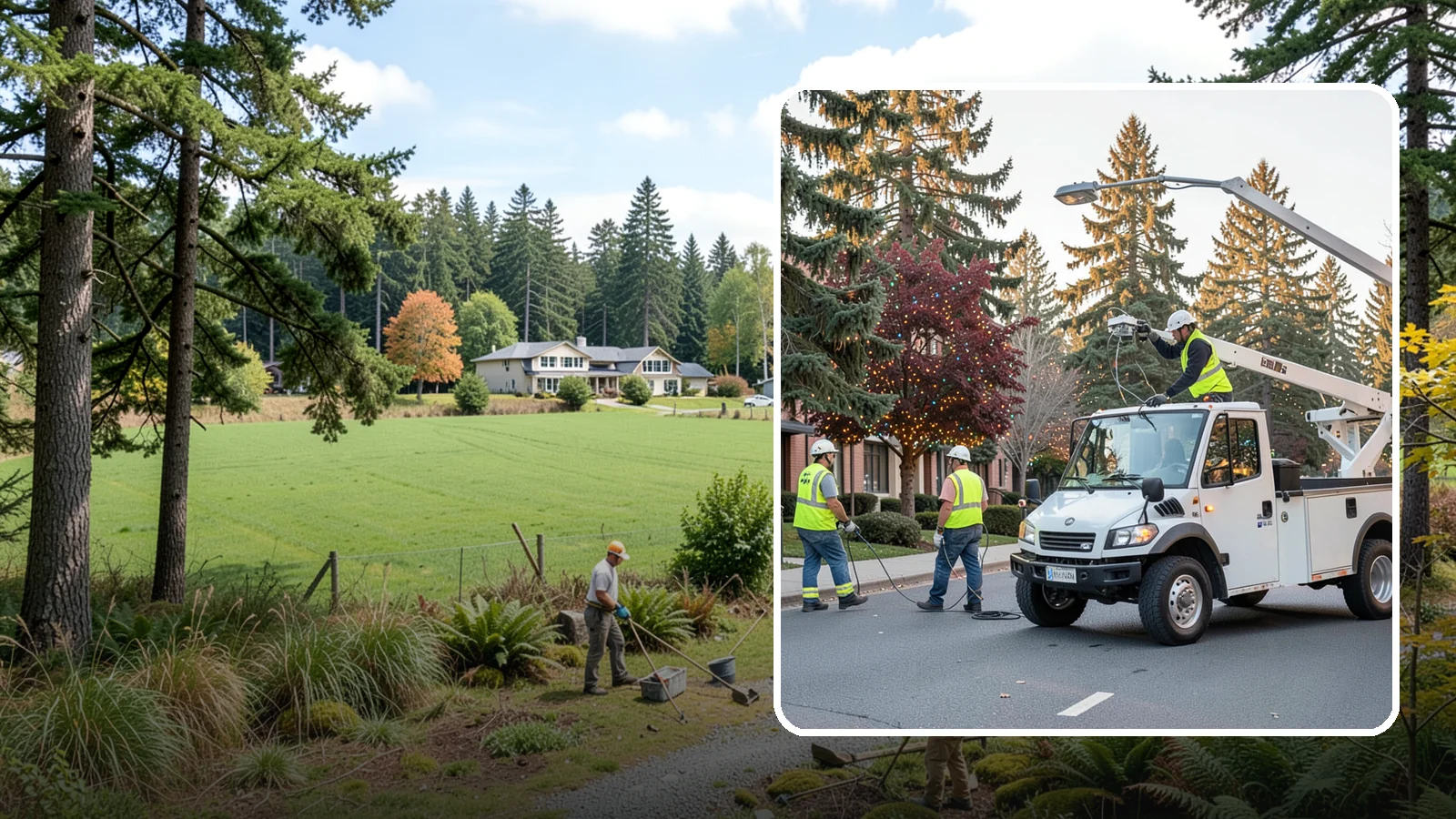 Holiday Lighting in Lyman, Skagit County, WA - Seasonal installation, maintenance, and removal of civic holiday lighting for downtowns and public spaces.