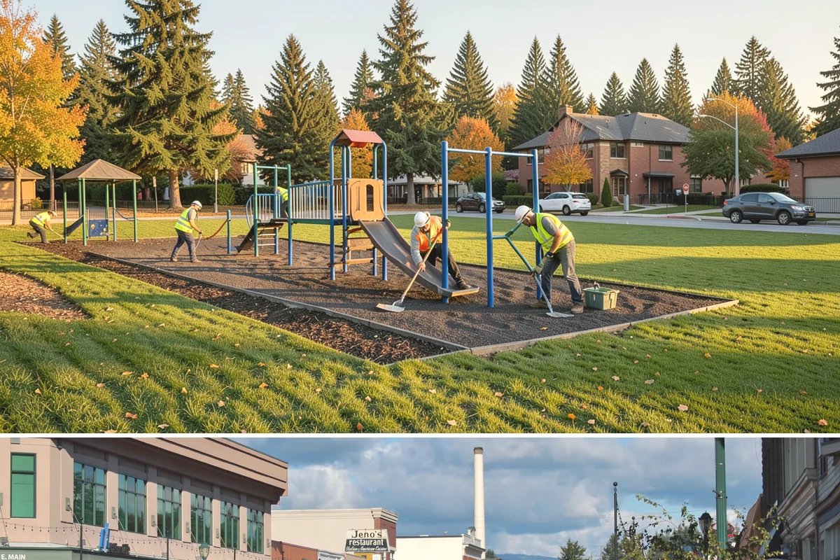 Holiday Lighting in Monroe, Snohomish County, WA - Installation occurs in November, maintenance runs through the holidays, and removal follows in January.